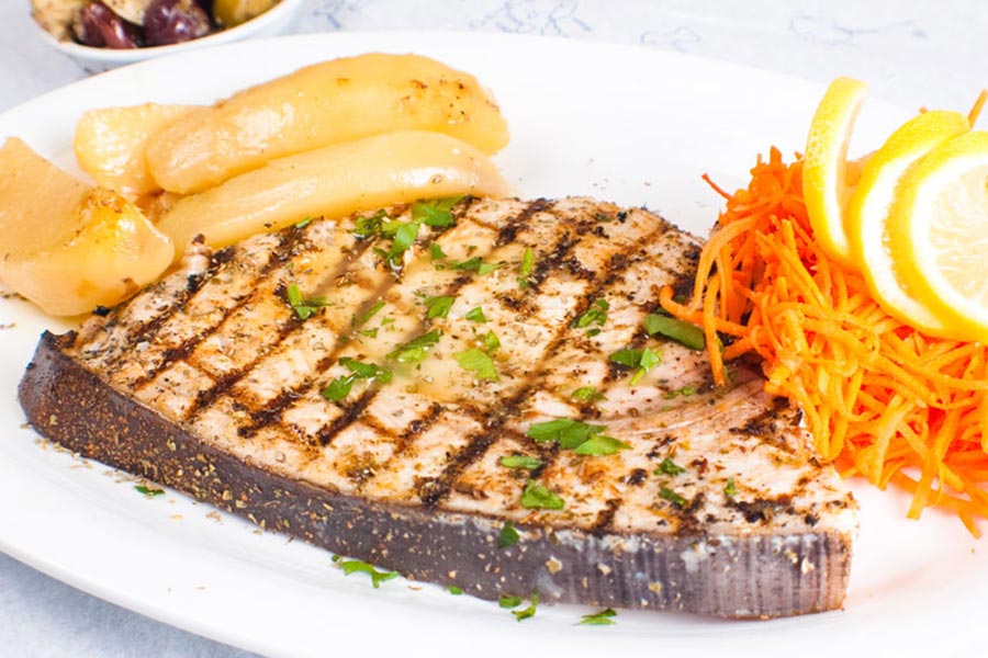 Stamna Greek Taverna Grilled Swordfish